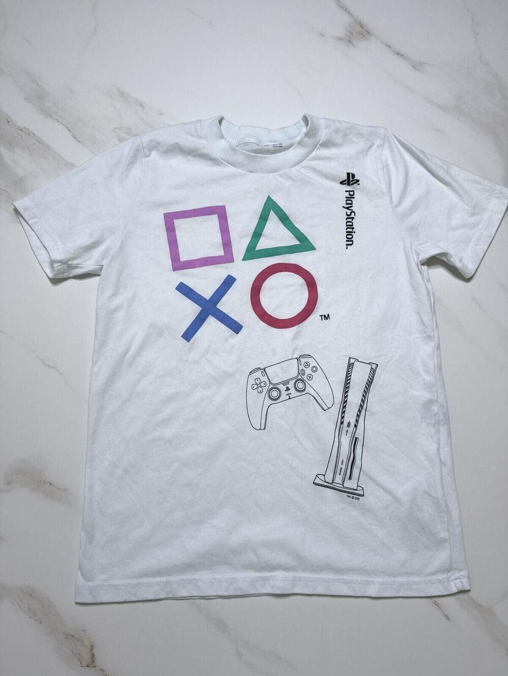 Abercrombie Kids Playstation Gaming White T Shirt - Boys 15/16